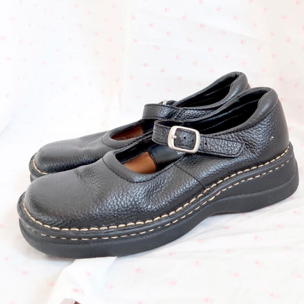 y2k black mary jane platform shoes
